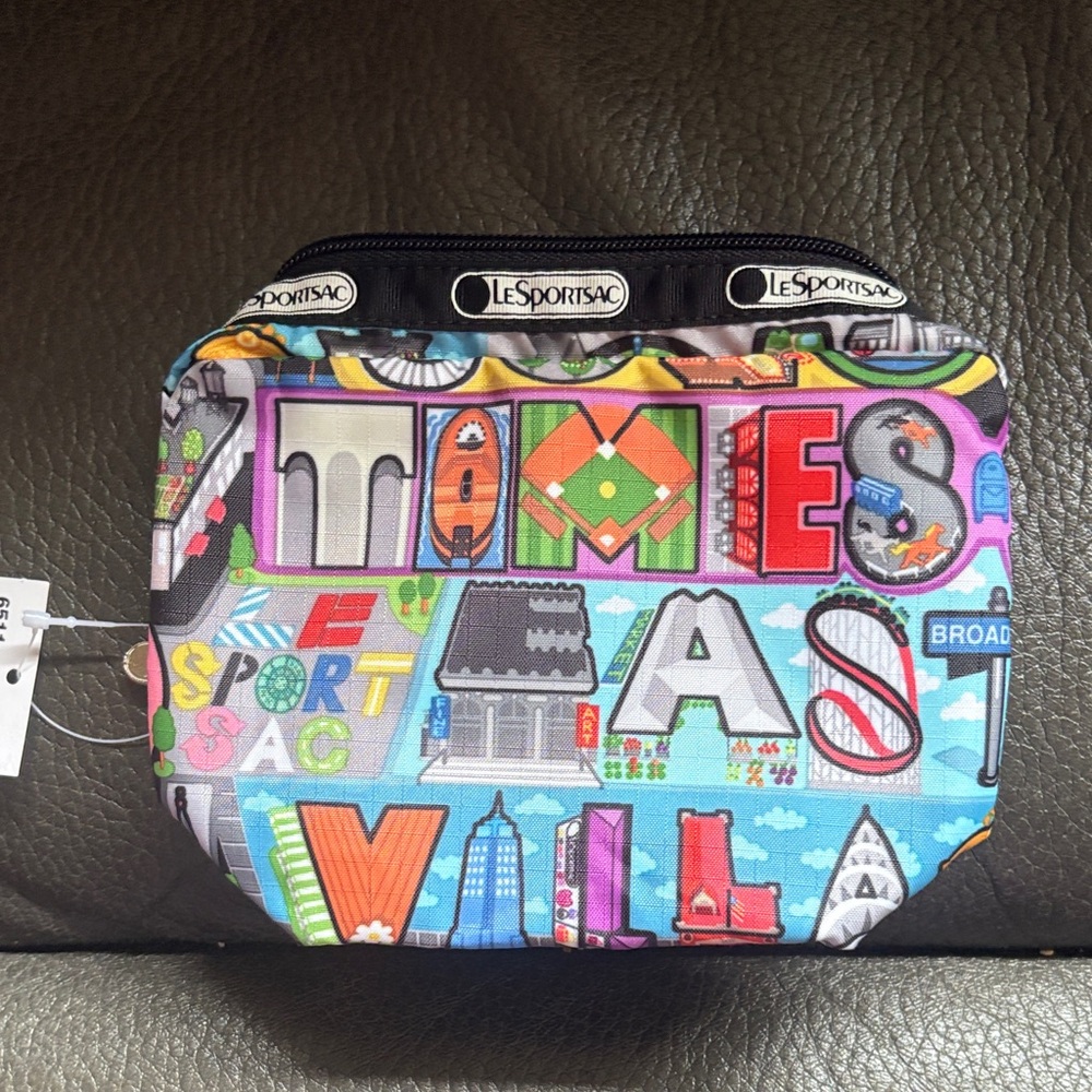 LeSportsAC colorful rectangular cosmetic NYC case